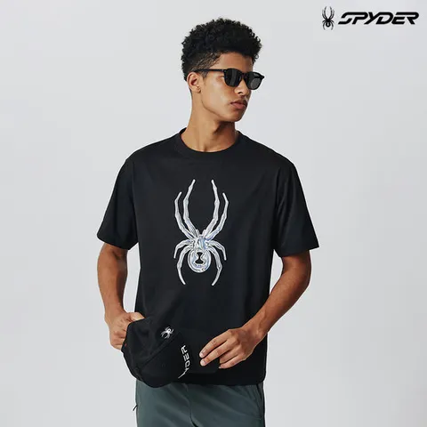 [스파이더] 공용 빅스파이더 홀로그램 반팔 티셔츠 SPIFCNRS302UBLK