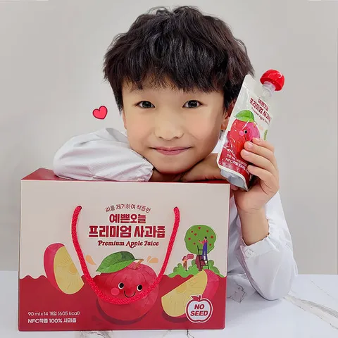 씨를 제거한 100프로 예쁜오늘 사과즙 프리미엄 사과주스 14포
