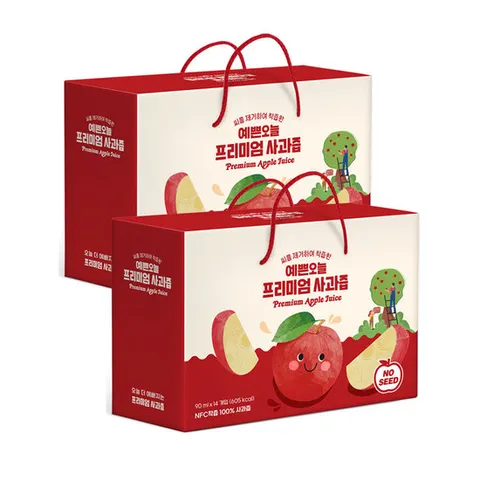 씨를 제거한 100프로 예쁜오늘 사과즙 프리미엄 사과주스 14포X2