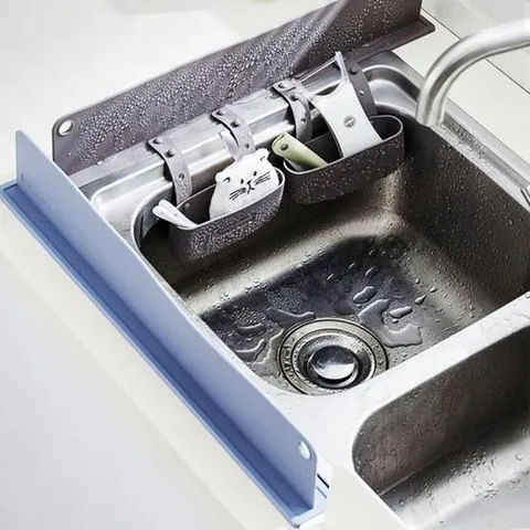 다막아 실리콘 물막이 홀더세트 싱크대 수세미