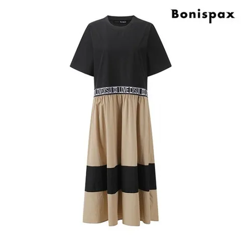 [보니스팍스]반팔 롱 원피스 (XO2OW032L0)