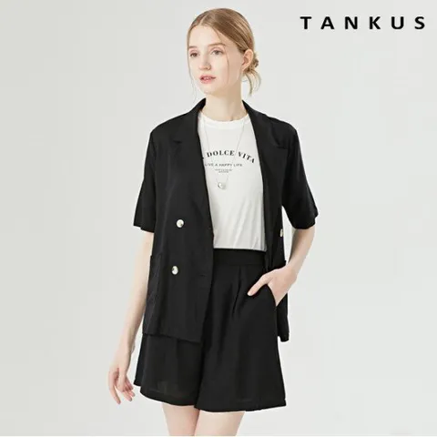 [탱커스]린넨 자켓 팬츠 셋업 (TW2OP023L0)