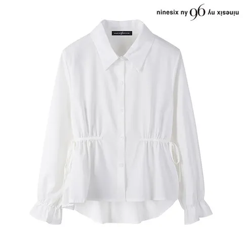 [나인식스뉴욕]리본 끈 블라우스 (NO1BA012L0)