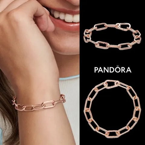 판도라 589588C00 14K 도금 ME 미디엄 링크 체인 팔찌