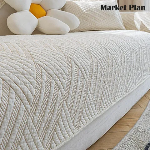 마켓플랜 먼지없는 사계절 논슬립 소파패드 3인용 90x180cm