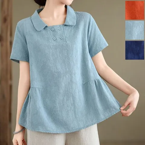 [키첼] 루에티 반팔 블라우스