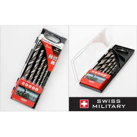 스위스밀리터리 HSS(금속) 드릴비트 SET(5P) BT-3 드릴비트 공구