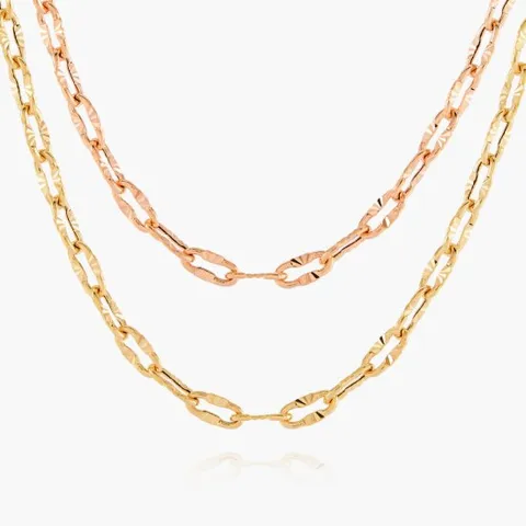 [엘렌쥬얼리] 14k 할로우 루체 체인 금 목걸이