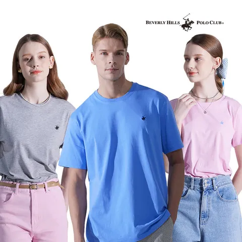 [비버리힐스폴로클럽] 남여 코튼100% 반팔티 5종택1