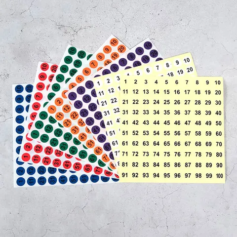 1 100 원형 숫자 스티커 10mm 번호 분류 넘버링 학교