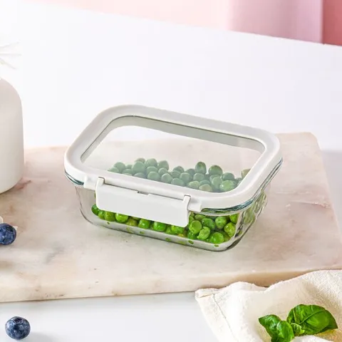 네오플램 코모도 내열유리 직사각 밀폐용기 370ml