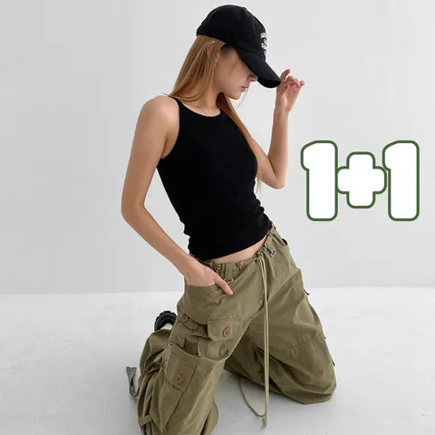 [옷자락 2개 무배] 홀터넥 여름 피서 슬림 쫀득 여자민소매