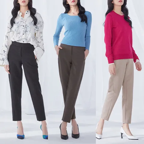 [데일리라운지]데일리라운지 세미 배기팬츠 1종