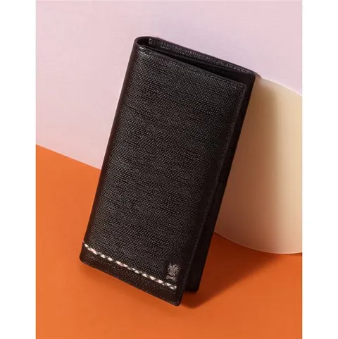 [ 롯데백화점 ][닥스ACC]블랙 체크포인트 장지갑 DBWA4F621