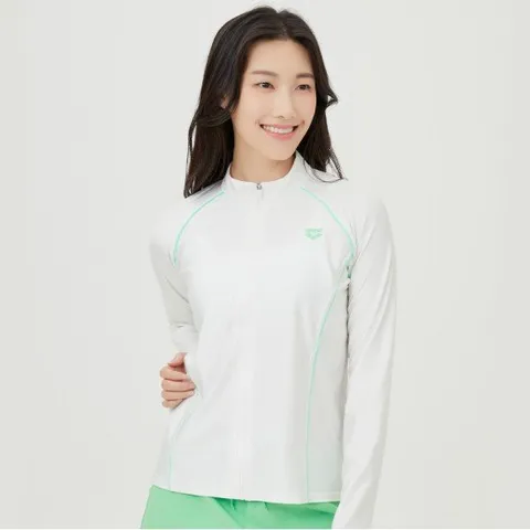 [아레나공식] 엑티브 릴렉스핏 집업 래쉬가드 A4BL1QR48WHT