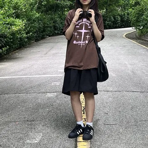 여성 모르간 반팔 티셔츠 여자 여름  루즈핏 빅