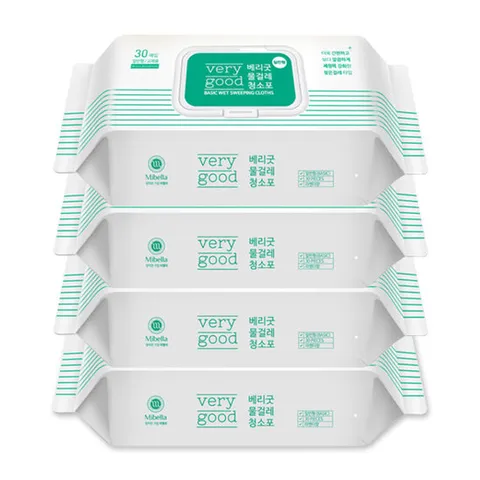 [한정수량] 베리굿 표준형 물걸레 청소포 120매 (30매x4팩)