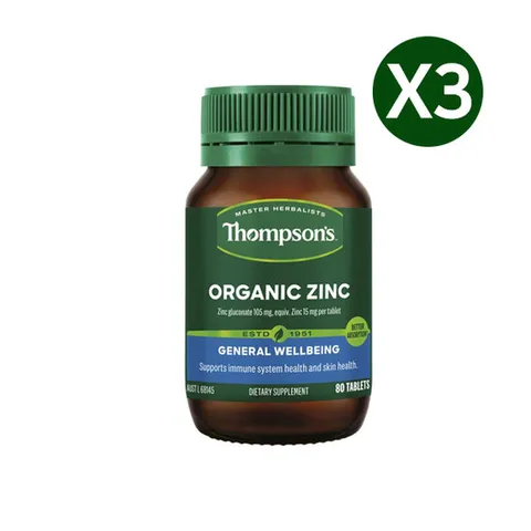 톰슨 오가닉 징크 80정 X3