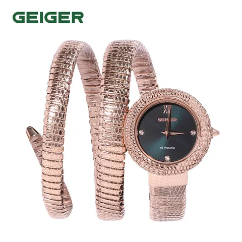 가이거(GEIGER) 여성 파이톤 메탈워치 GE1267GNRG