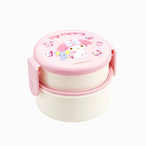 마이멜로디 아이콘 원형 2단 도시락 귀여운 산리오