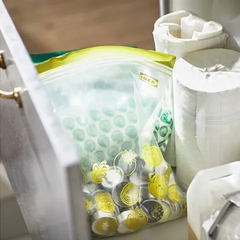 이케아 ISTAD 이스타드 지퍼백 패턴/그린 6/4.5L