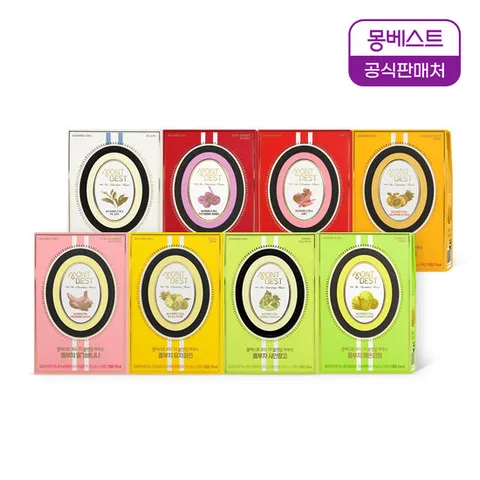 몽베스트 블랜딩 콤부차 8가지 맛보기 (레몬라임 외 80포)