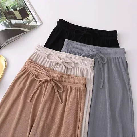 쿨 와이드 밴딩 플리츠 팬츠 고무줄 바지 냉장고바지