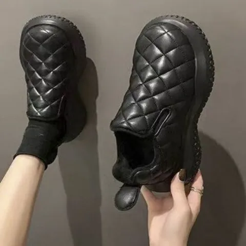 할머니털신발 여성 겨울 패딩운동화 기모신발 슬립온 따뜻한 단