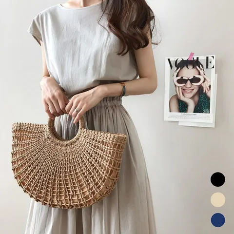 허리스트링 나시 롱 원피스 바캉스 휴양지룩