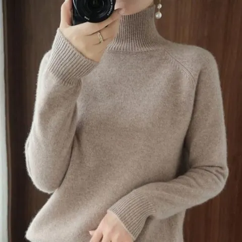 니트 의류  MA8015 부드러운 목폴라 여성상의