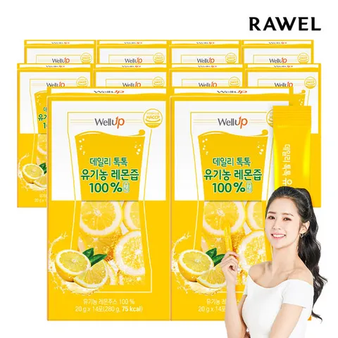 로엘 웰업 NFC 착즙 100% 유기농 레몬즙 10박스 레몬스틱