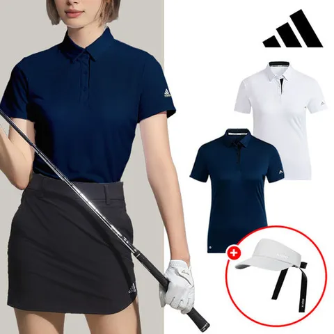 여름휴가 스타일링 아디다스여성반팔티셔츠/던롭여성바이저세트