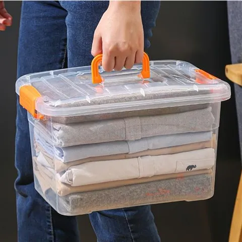 투명 플라스틱 리빙 박스 소품 옷정리함 (소)