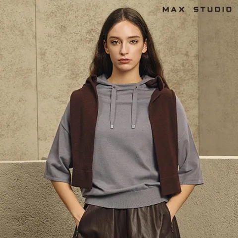 막스스튜디오 후드반팔니트3종