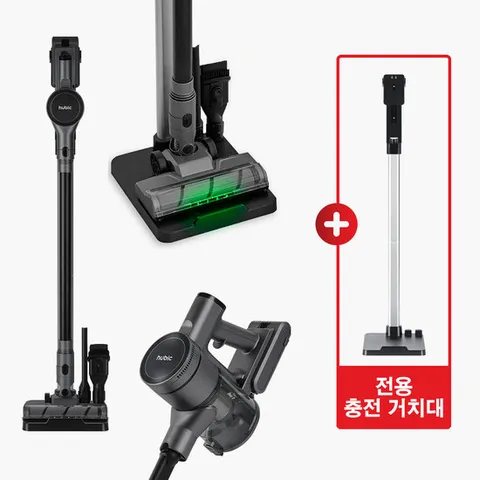휴빅 무선청소기 BLDC 가벼운 진공청소기 자동충전 거치대 포함 블랙 HB-2800B