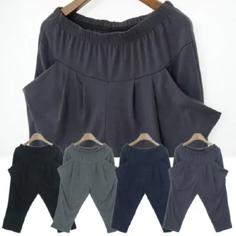 세미 면 밴딩바지 면바지 배기팬츠 배기 캐쥬얼 밴딩