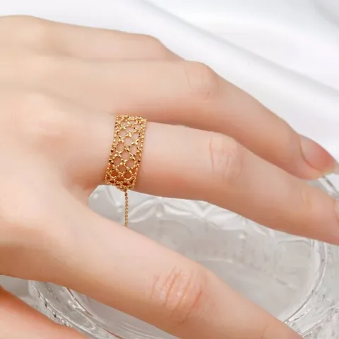 [러브넛] 18K 제마 레이스 슬라이드 반지 RG-1138