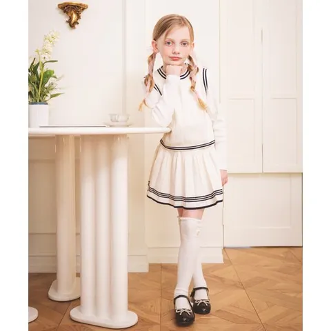 [ 롯데백화점 ][로엠걸즈(아동)]스카시 치마조끼스웨터조끼상하세트RGSM2412P