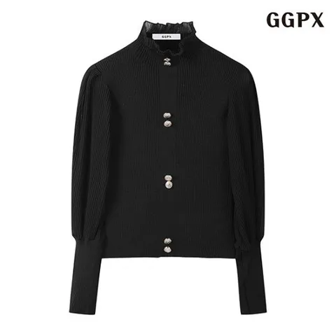 [GGPX]페미닌 프릴넥 블라우스 (GOCBA004D)
