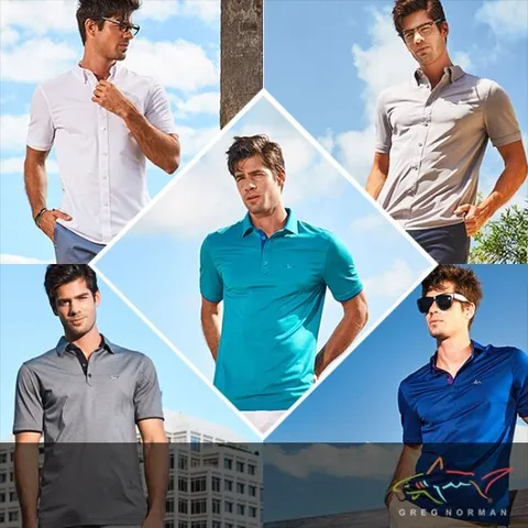 [그렉노먼] 남성 폴리스판 카라넥 반팔티셔츠