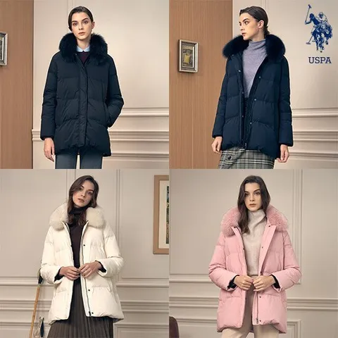 [USPA] 여성 폭스카라 구스다운