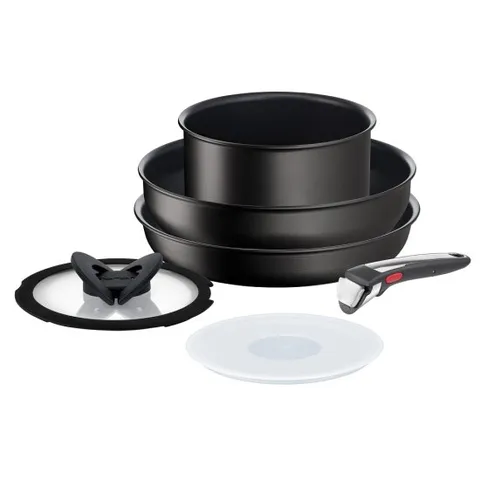 [ 롯데백화점 ][테팔(가전)]매직핸즈 인덕션 엑셀런스 블랙 멀티 6종 세트/6P/프라이팬/볶음팬