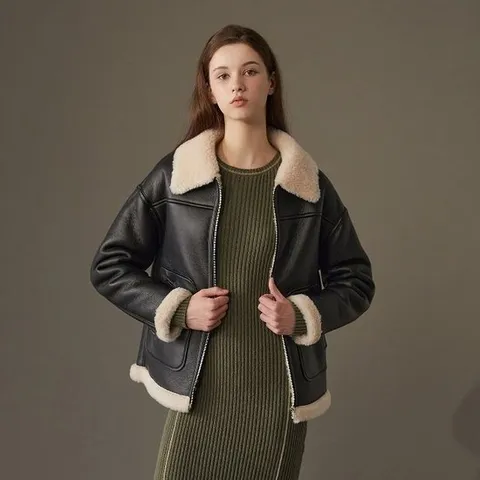 호주산 양모 무스탕 하프 숏 코트 5종 택1