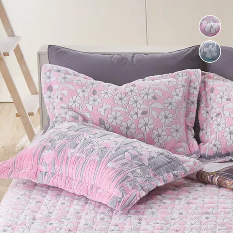 부드러운 플라워 먼지없는 밍크 극세사 겨울 베개커버 50x70 (1장)