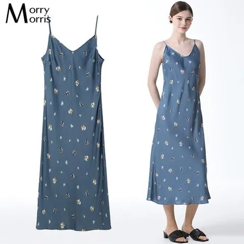 [모리모리스]플로럴 실키 슬립 원피스 (택가격 78000원)