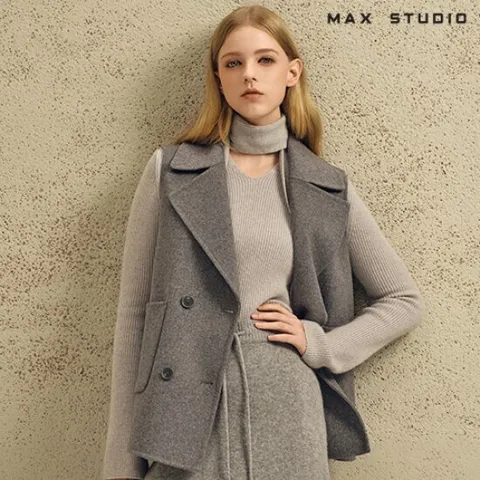 막스스튜디오 핸드메이드 울블렌딩 카라 베스트1종