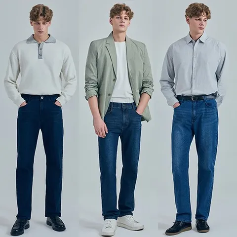 뱅뱅 24FW 가을 남성 라이크라 스트레이트 데님 3종