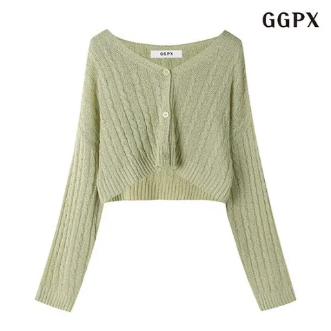[GGPX]꽈배기 크롭 가디건 (GOACK006D)