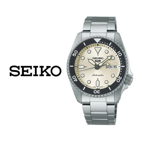 세이코 5 스포츠 SKX 오토매틱 크림 남성 메탈시계 SRPK31K1