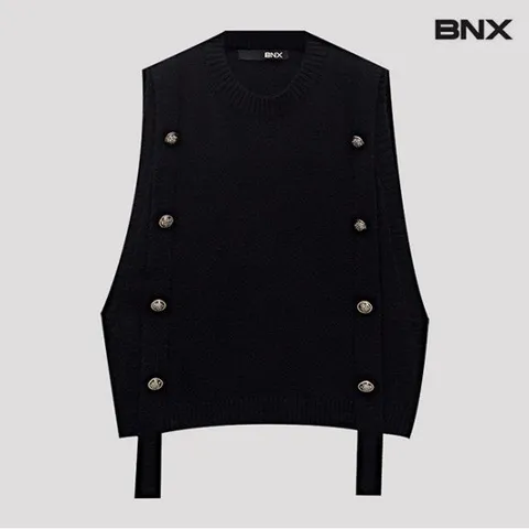 [BNX]트임 니트 베스트 (BV3VT008L0)